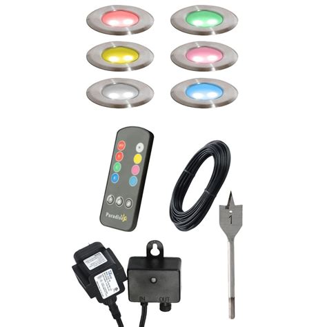 Hampton Bay Multi Colour Led Deck Light Kit With Remote Control 6 Pack