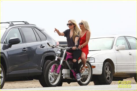 Avril Lavigne Rides A Hot Pink Motorcycle During Memorial Day Holiday
