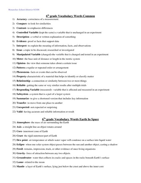 Worksheet 6th Grade Vocabulary Worksheets Grass Fedjp Worksheet Study