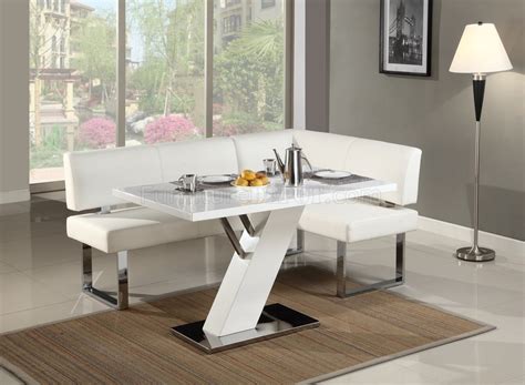 Check spelling or type a new query. Linden Dining Table & Nook Set in White by Chintaly