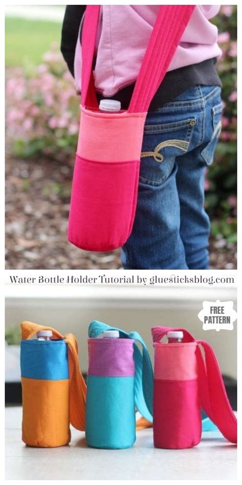 Diy Water Bottle Holder Free Sewing Patterns Andtutorials Fabric Art