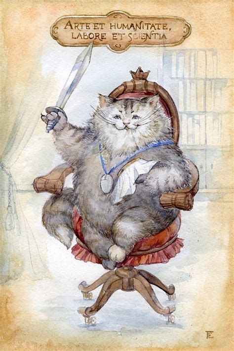 Cat With A Sword By Artgalla On Deviantart Cat Art Cats Watercolor Cat