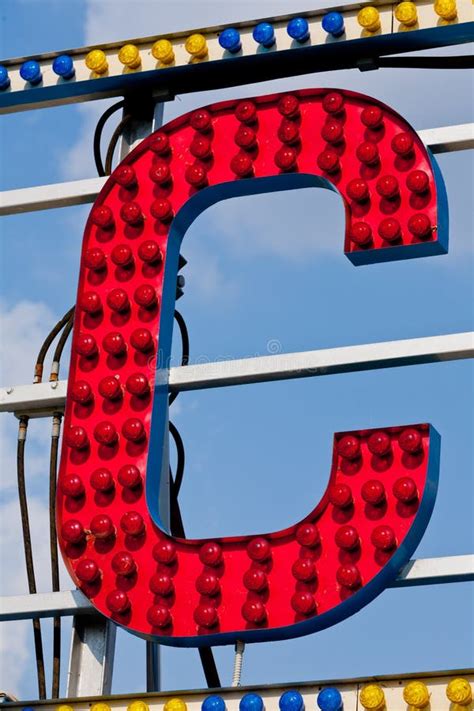 Letter C In Lights Stock Photo Image Of Daytime Electric 55448668