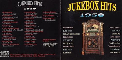 Jukebox Hits 1950 Teresa Brewer Andrews Sisters Bing Crosby Dean