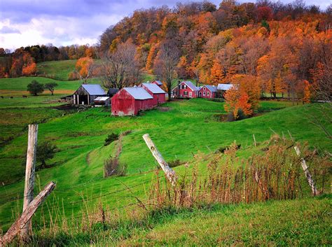 Jenne Farm Autumn Scenic From Reading Vermont Photograph By Expressive