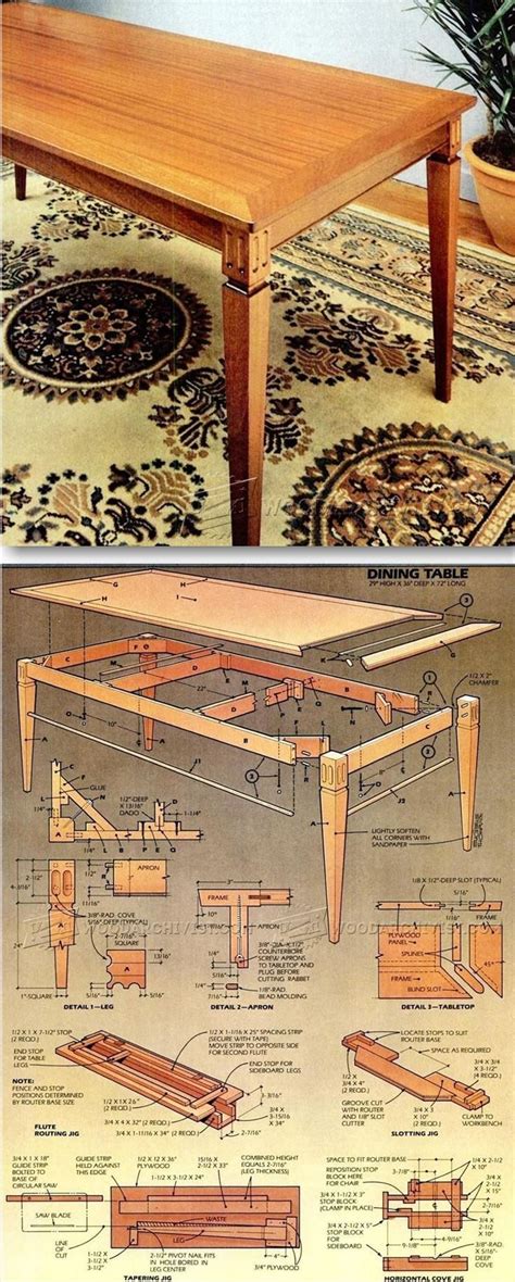 Dining Room Table Plans Furniture Plans And Projects Woodarchivist