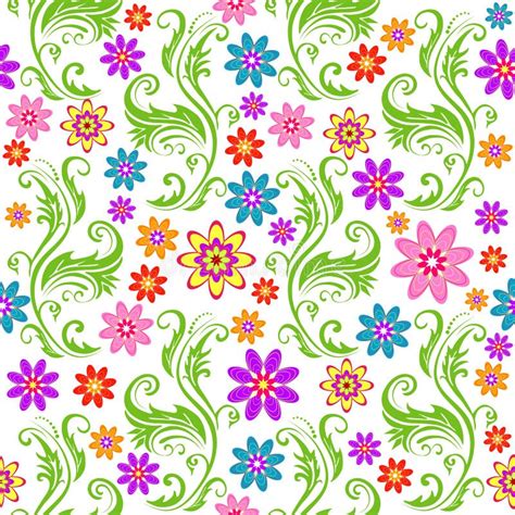 Floral Seamless Vector Background Stock Illustrations 743586 Floral