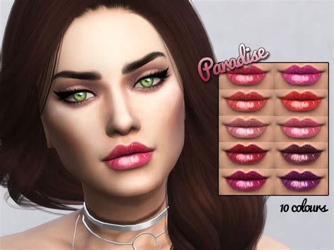 Lip Gloss In 10 Colours Found In Tsr Category Sims 4 Female Lipstick