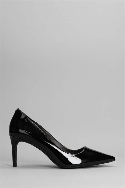 Michael Kors Alina Flex Pumps In Black Patent Leather In Gray Lyst