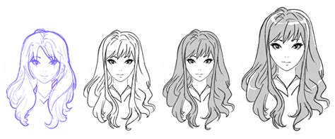 How To Draw Anime Girl Hair For Beginners 6 Examples Gvaats Workshop