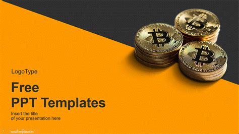 Bitcoin design isolated in 3d rendering. Golden Bitcoin | wowTemplates | Free PowerPoint Presentations Templates