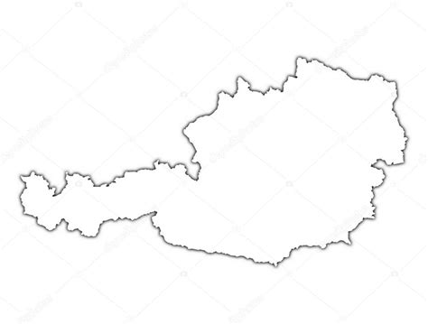 √ Austria Map Outline Free Vector Map Of Austria Outline Map Vector