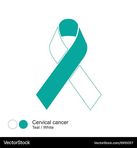 Cervical Cancer Ribbon Royalty Free Vector Image