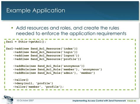 Ppt Implementing Access Control With Zend Framework Powerpoint