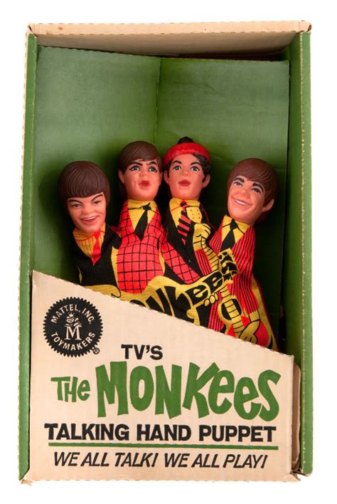 Hakes “the Monkees”mattel Boxed Talking Hand Puppet Set