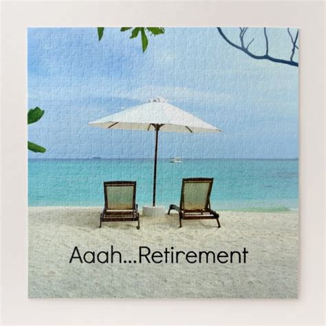 Aaahretirement Relaxing At The Beach Jigsaw Puzzle