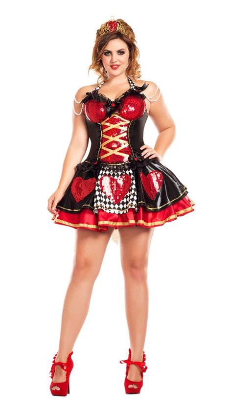 Party King Off With Their Heads Queen Of Hearts Plus Size Costume Women