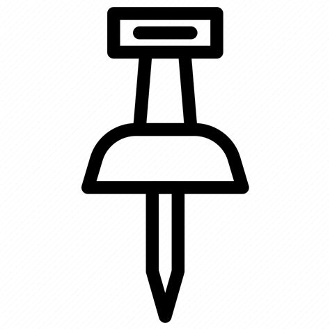 Pin Pushpin Tack Thumb Icon Download On Iconfinder