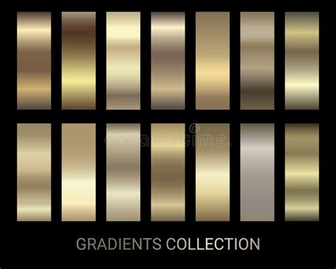 Gold Color Set Gradients Collection Vector Golden Luxury Vip Gradients