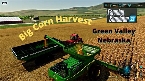 Fs22 Green Valley Nebraska Big Corn Harvest Using Courseplay And Hauling