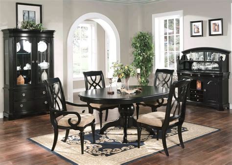 Black Dining Room Table Set Home Furniture Design