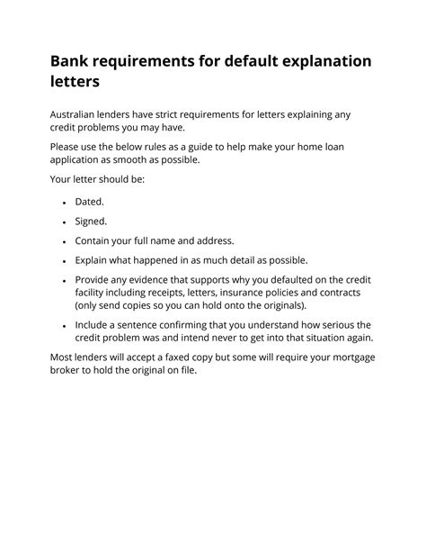 Letters Of Explanation Templates Mortgage Derogatory Credit
