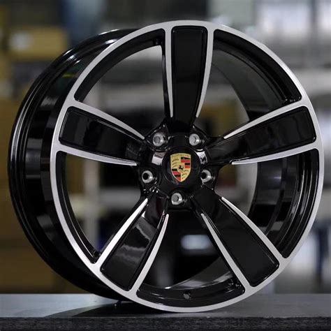 Custom Porsche Cayenne Sport Classic Design Oem Wheels Jet Black Metallic