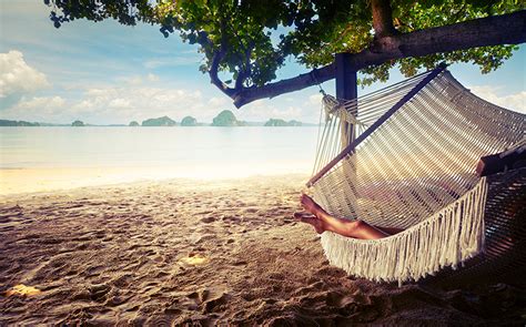 Pictures Hammock Hammock Sand Resting Relaxing Beaches Sea Summer