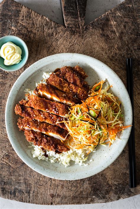 Chicken Katsu With Cabbage Salad And Garlic Rice — The Hungry Cook