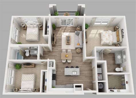 Floor Plan Low Budget Modern 3 Bedroom House Design