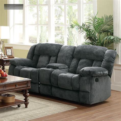 New Grey Rocker Glider Double Recliner Loveseat Lazy Sofa Rocking