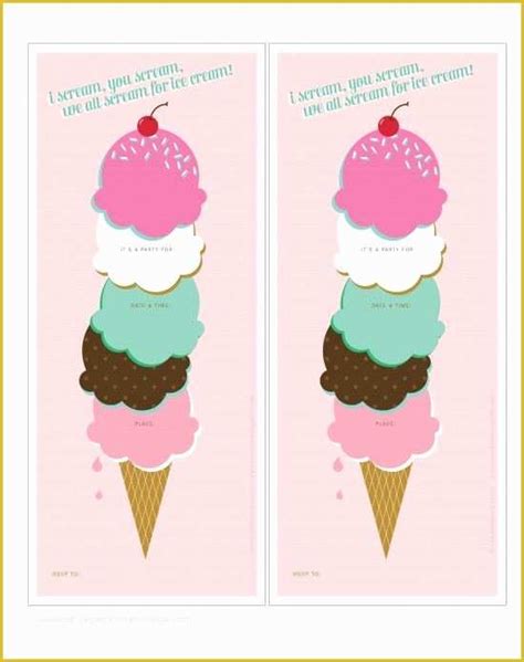 Ice Cream Social Invitation Template Free Of Ice Cream Party Free