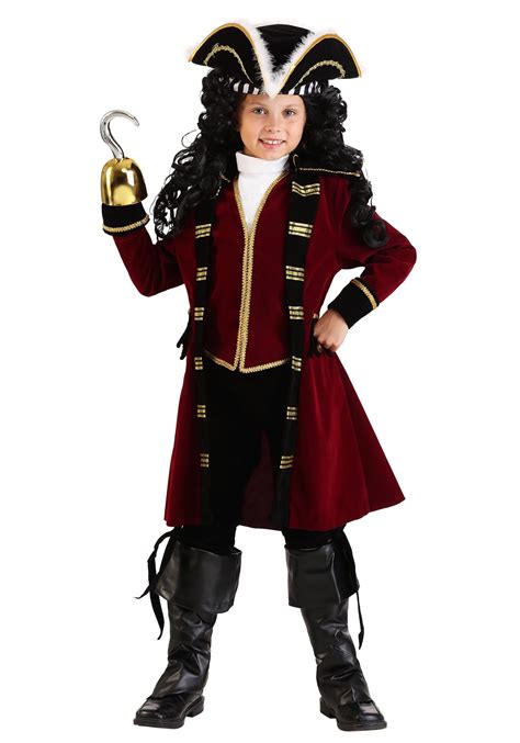 Kids Deluxe Pirate Captain Hook Costume Boys Captain Hook Costumes