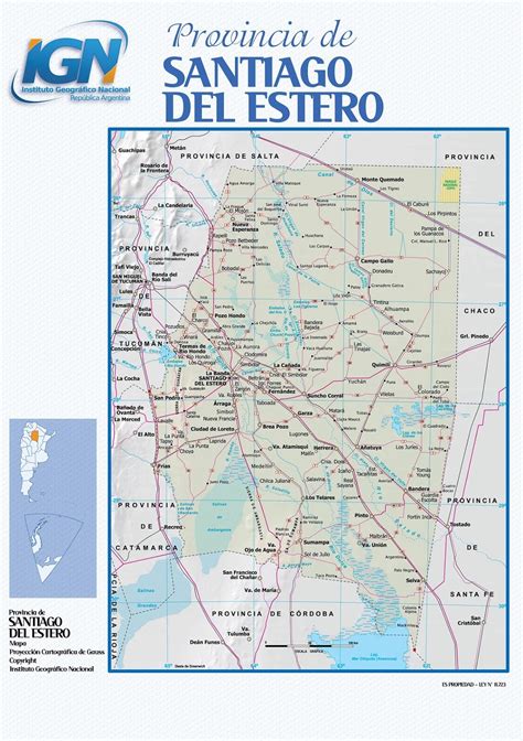 Mapa Da Província De Santiago Del Estero Argentina Mapasblog