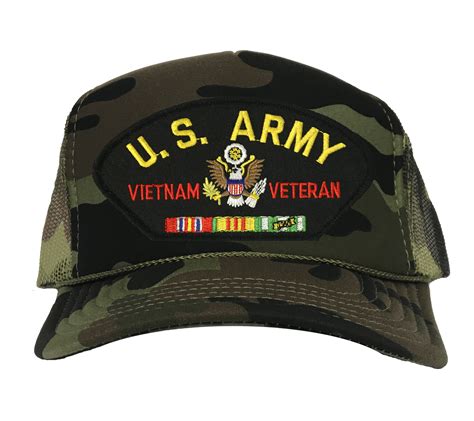 Us Army Vietnam Veteran Ball Camo Mesh Cap New Camo Mesh