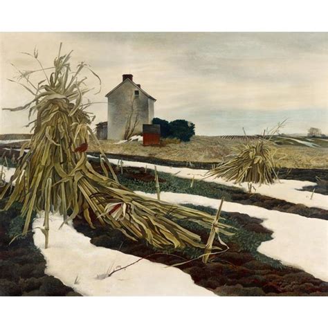 Sold Price Andrew Wyeth American 1917 2009 Winter Corn Fields