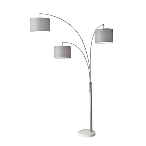 If you have a pair of chairs or sofas in a room, it's easy to place the chosen lamp, and it will. 74 in. Steel Bowery 3-Arm Arc Lamp-4250-22 - The Home Depot