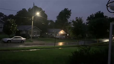 Close Lightning Strike Causes Power Outage Youtube