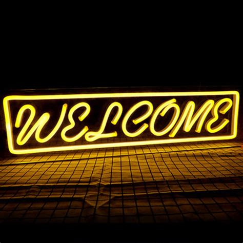 Custom Welcome Neon Sign Welcome Led Light Sign For Wedding Etsy