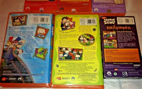 6 RUGRATS Video Lot VHS Halloween Thanksgiving Tommy Troubles Chuckie