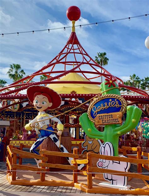 Disney California Adventures Pixar Pier Unveils Jessies Critter Carousel Allearsnet