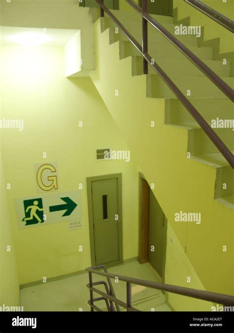 Stairwell Emergency Exit Stock Photo Alamy