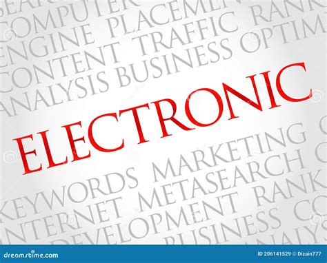 Electronic Word Cloud Stock Illustration Illustration Of Network