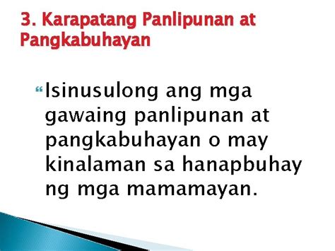 Karapatang Pantao Karapatan Ay Pribilehiyo Na Ginagarantiyahan Ng