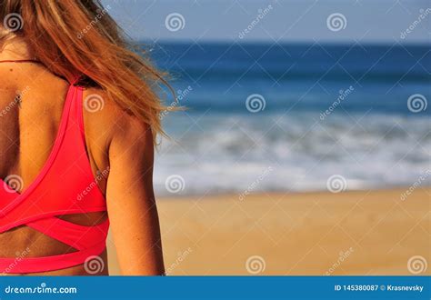 Silhouette Of A Girl On The Beach Stock Image Image Of Body Blond