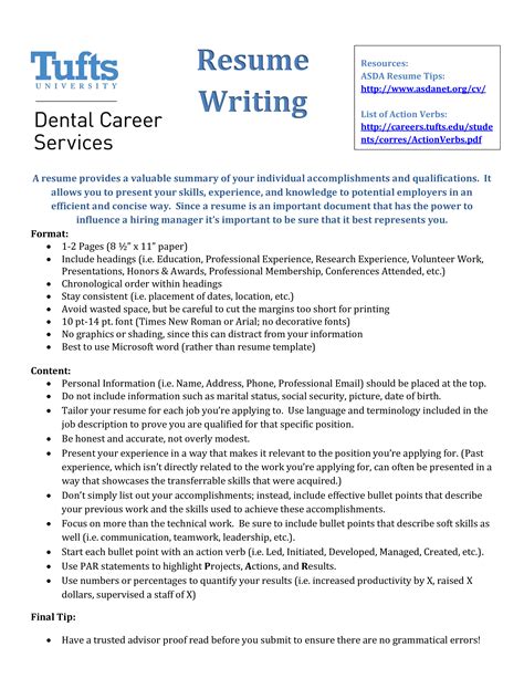 It intern resume template (text version) valtteri kanerva. Dental Internship Curriculum Vitae | Templates at ...
