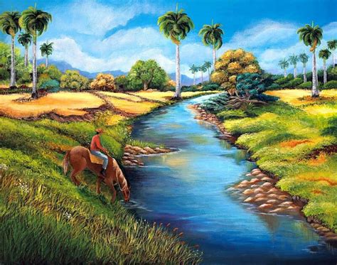 Oil Paintings On Canvas Cuban Landscape By Thebestart1122
