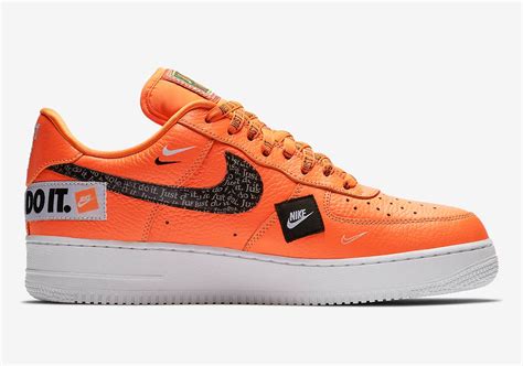 Nike Air Force 1 Low Just Do It Pack Total Orange Ss 18 2018 Heretic
