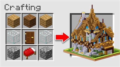 There are 25 inputs in a 5x5 crafting grid. HOW TO MAKE A HOUSE USING CRAFTING TABLE ON MINECRAFT ...