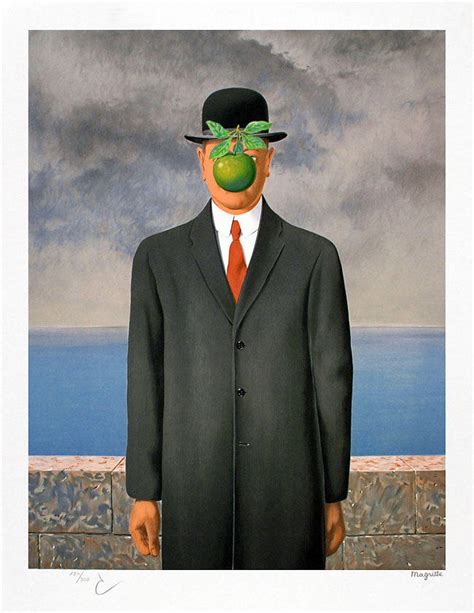 The Son Of Man Painting By Rene Magritte